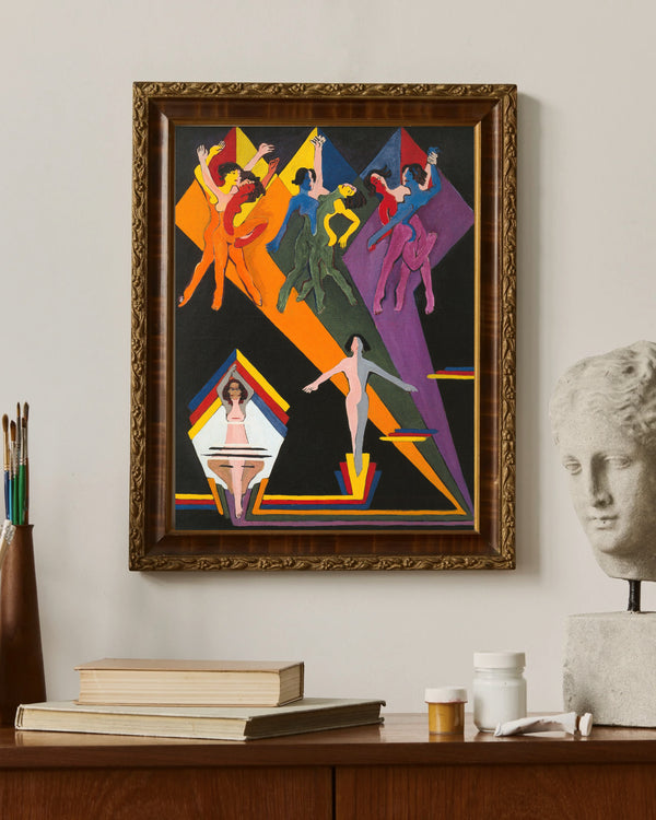 Ernst Ludwig Kirchner - Renkli Işınlar İçinde Dans Eden Kızlar
