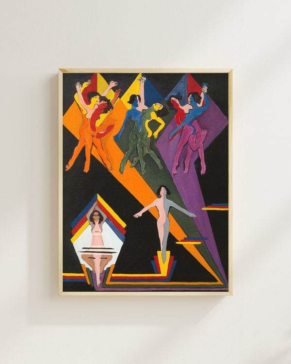 Ernst Ludwig Kirchner - Renkli Işınlar İçinde Dans Eden Kızlar