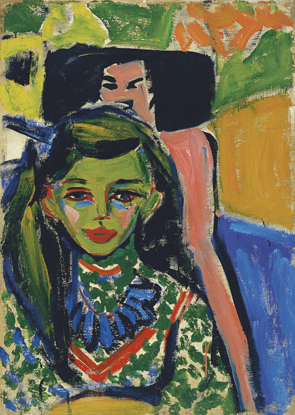 Ernst Ludwig Kirchner - Oyma Sandalyenin Önünde Fränzi Fine Art Baskı