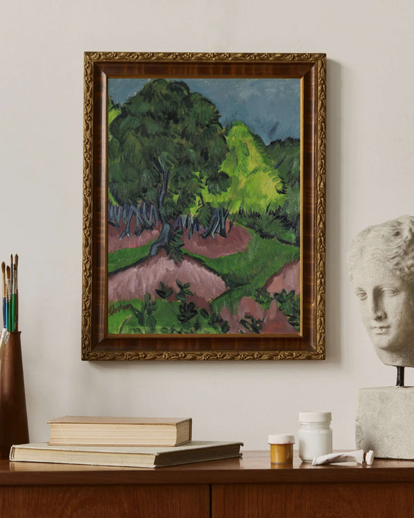 Ernst Ludwig Kirchner - Kestane Ağaçlı Manzara Fine Art Baskı