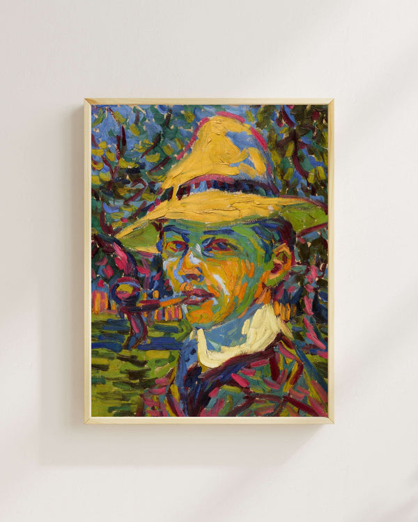 Ernst Ludwig Kirchner - Pipolu Otoportre Fine Art Baskı