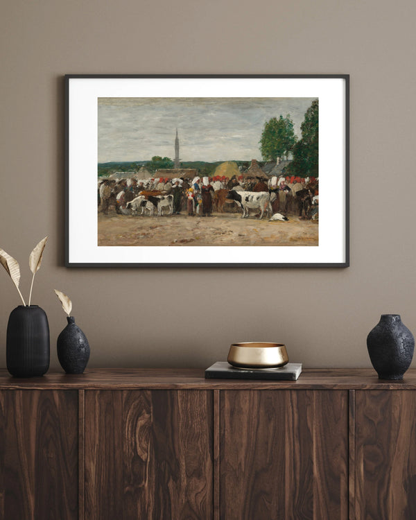 Eugène Boudin - Bretagne Panayırı Çerçeve