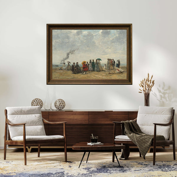 Eugène Boudin - Sahilde Figürler Fine Art Baskı