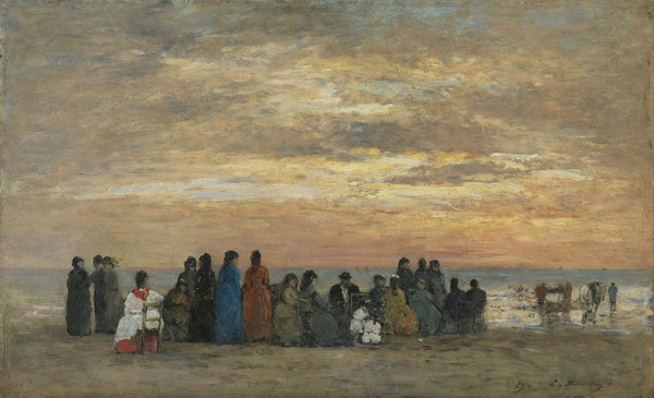 Eugène Boudin - Trouville Plajındaki Figürler