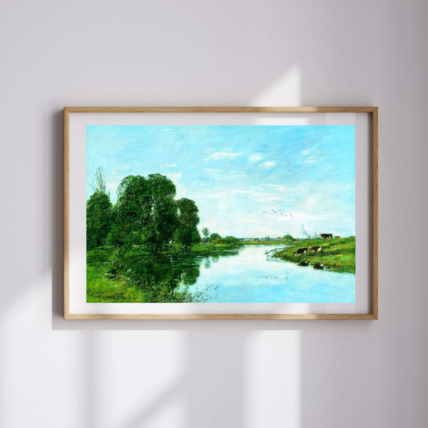Eugène Boudin - The Touques River at Saint-Arnoult