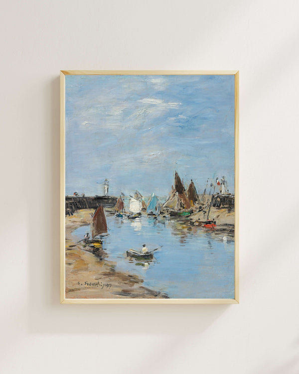 Eugène Boudin - Trouville Dalgakıranlar Alçak Gelgit Fine Art Baskı