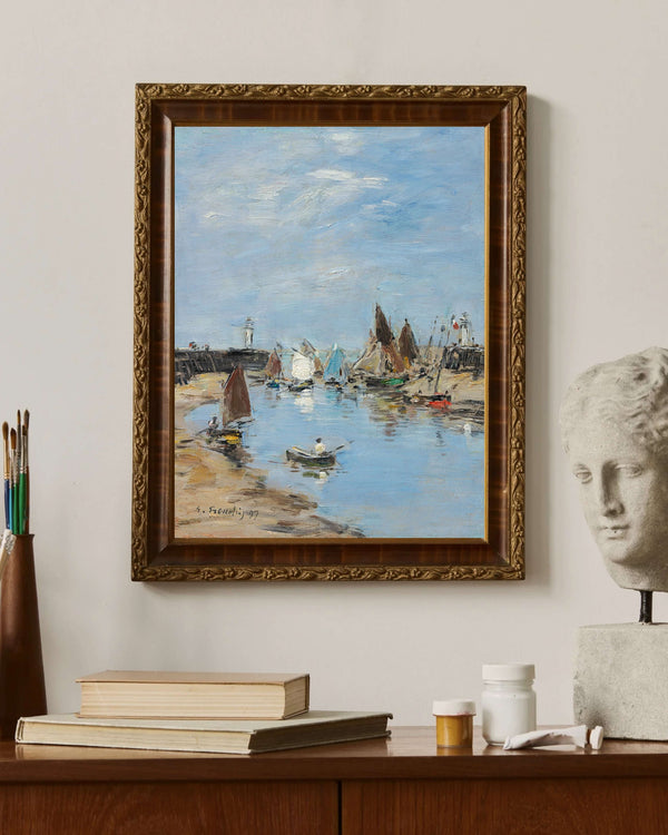 Eugène Boudin - Trouville Dalgakıranlar Alçak Gelgit Çerçeve