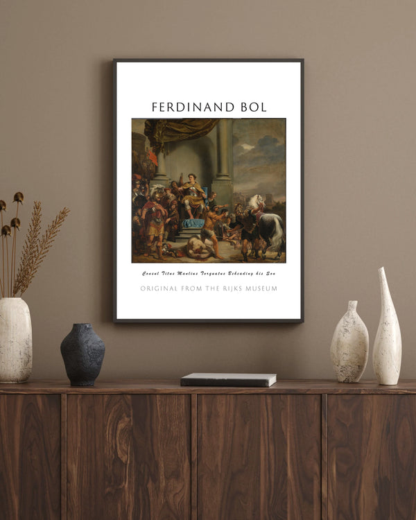 Ferdinand Bol-Konsül Titus Manlius Torquatus’un Oğlunun Başını Kestirmesi çerçeve