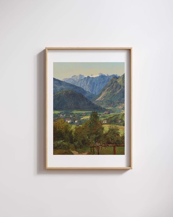 Ferdinand Georg Waldmüller - Sophien-Doppelblick Yakınından Dachstein Manzarası Fine Art Baskı