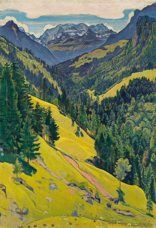 Ferdinand Hodler - Blüemlisalp Masifi ile Kien Vadisi