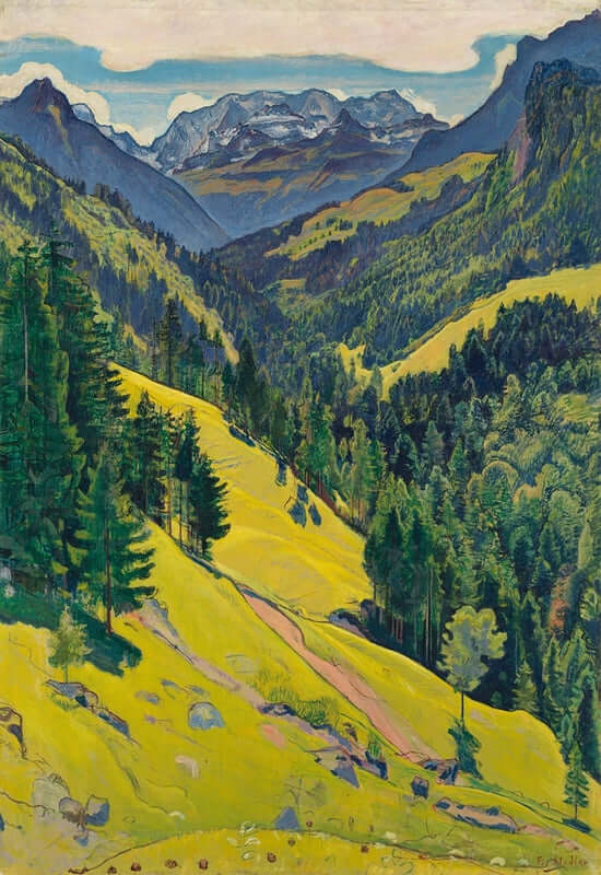 Ferdinand Hodler - Blüemlisalp Masifi ile Kien Vadisi Fine Art Baskı