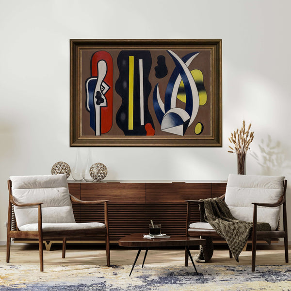 Fernand Léger - Aloelerle Kompozisyon No 4 çerçeve