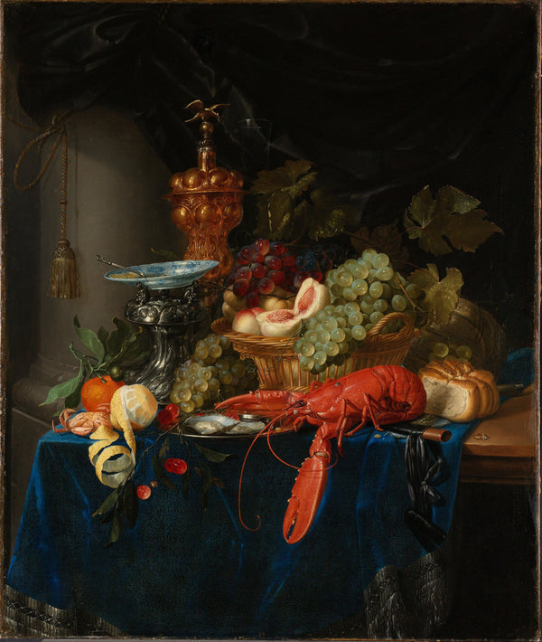 Floris Claesz. van Dijck - Altın Kadehli Natürmort Tablo