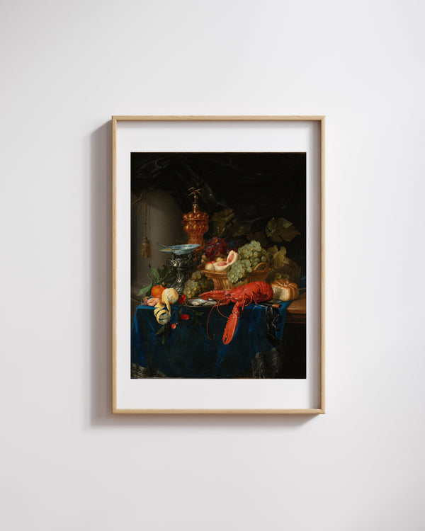 Floris Claesz. van Dijck - Altın Kadehli Natürmort Fine Art Baskı