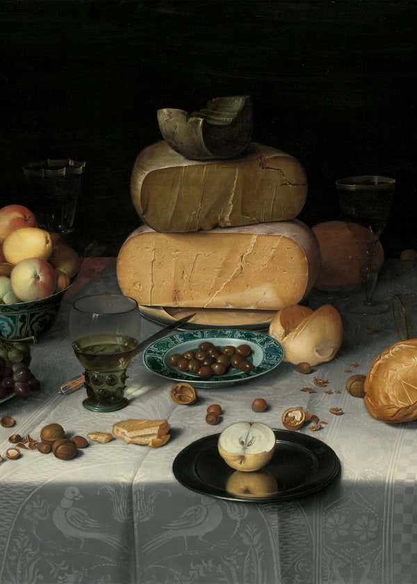 Floris Claesz. van Dijck - Peynirlerle Natürmort Fine Art Baskı