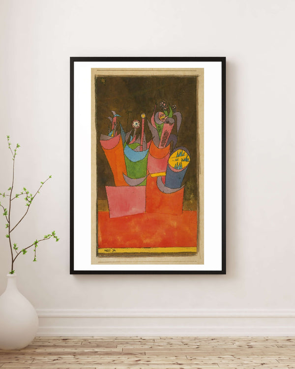 Paul Klee - Saksılardaki Çiçekler fine art baskı
