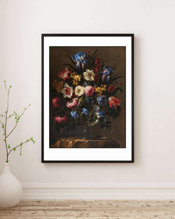 Jan Davidsz. de Heem - Cam Vazoda Çiçekler II fine at baskı