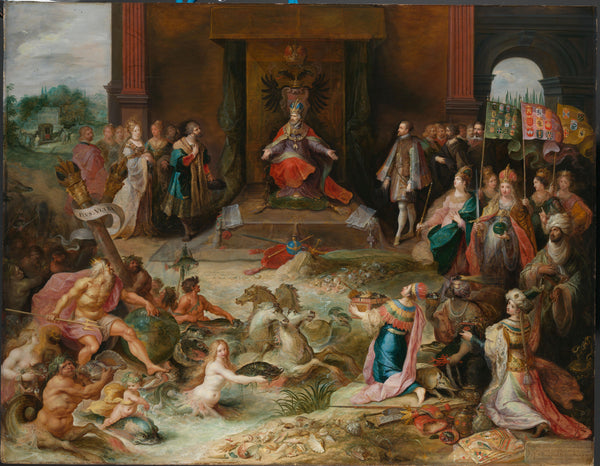 Frans Francken the Younger - İmparator Charles V’in Tahttan Çekilmesinin Alegorisi tablo