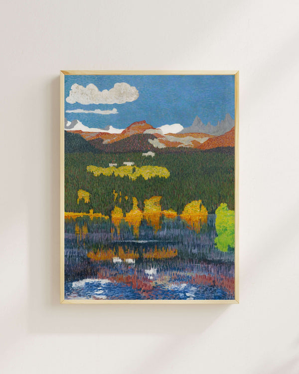 Giovanni Giacometti - Flims Panoraması Fine Art Baskı