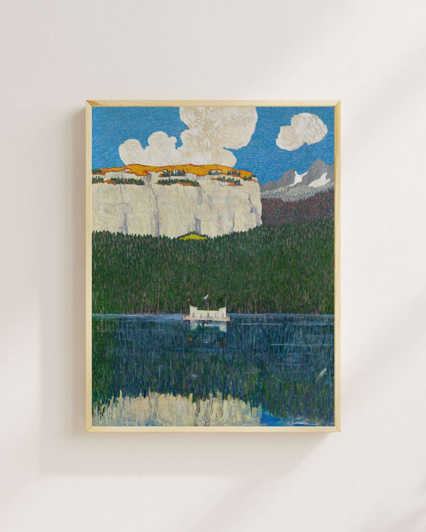 Giovanni Giacometti - Flims Panoraması Fine Art Baskı
