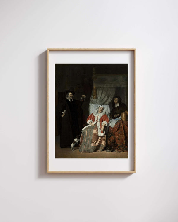 Gabriel Metsu - Doktorun Ziyareti Fine Art Baskı