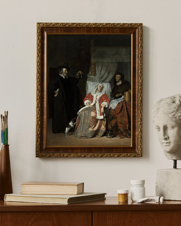 Gabriel Metsu - Doktorun Ziyareti Çerçeve