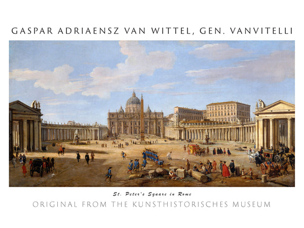 Gaspar Adriaensz van Wittel Vanvitelli - Roma’da Aziz Petrus Meydanı fine art baskı