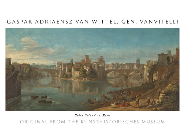 Gaspar Adriaensz van Wittel Vanvitelli - Roma’da Tiber Adası fine art baskı