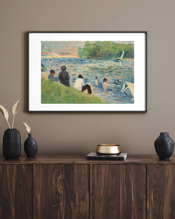Georges Seurat - Banyo Yapanlar Çerçeve