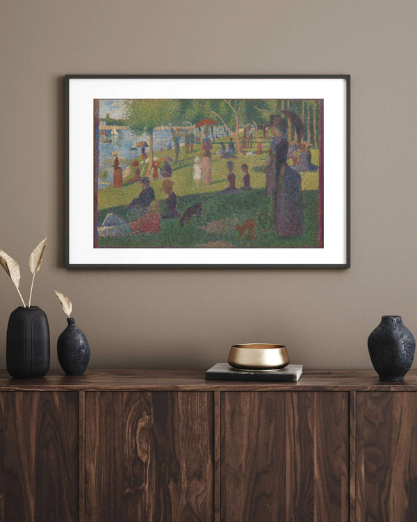 Georges Seurat - La Grande Jatte Adasında Bir Pazar Günü İçin Etüt Fine Art Baskı