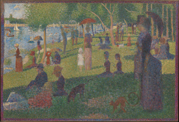 Georges Seurat - La Grande Jatte Adasında Bir Pazar Günü İçin Etüt Tablo