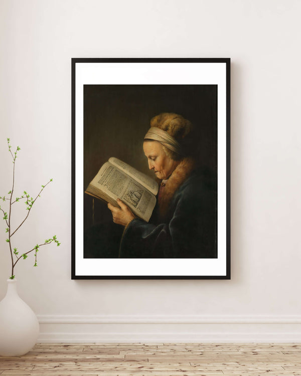 Gerard Dou - Kitap Okuyan Yaşlı Kadın