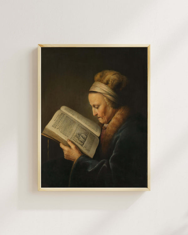 Gerard Dou - Kitap Okuyan Yaşlı Kadın
