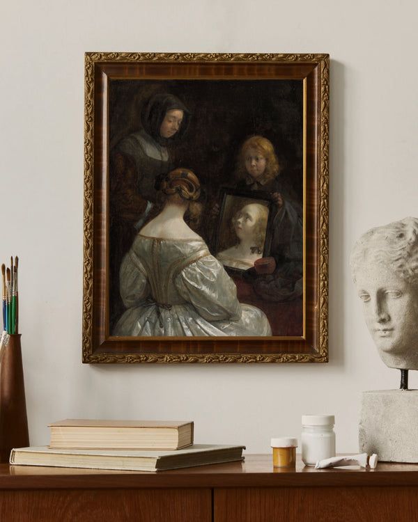 Gerard ter Borch (II)-The Woman in Front of the Mirror