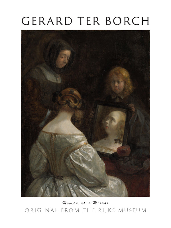 Gerard ter Borch (II)-Ayna Karşısındaki Kadın fine art baskı