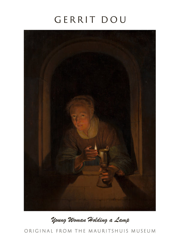 Gerrit Dou - Lambayı Tutan Genç Kadın fine art baskı