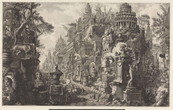 Giovanni Battista Piranesi -Via Appia Antica’nın Hayali Tasviri Fine Art Baskı