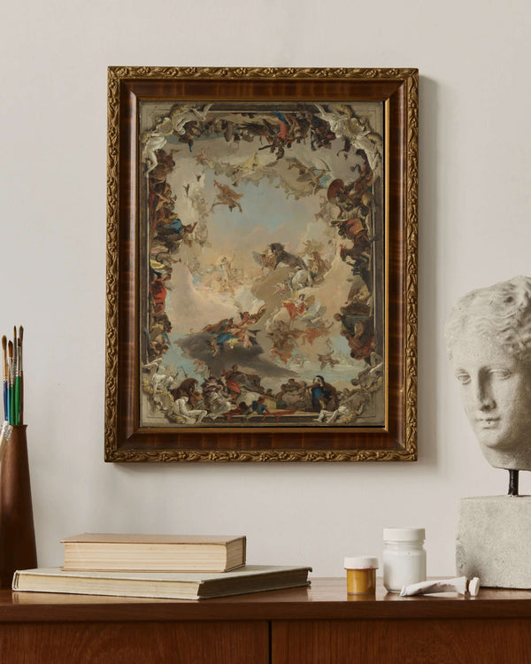 Giovanni Battista Tiepolo - Gezegenler ve Kıtalar Alegorisi Fine Art Baskı