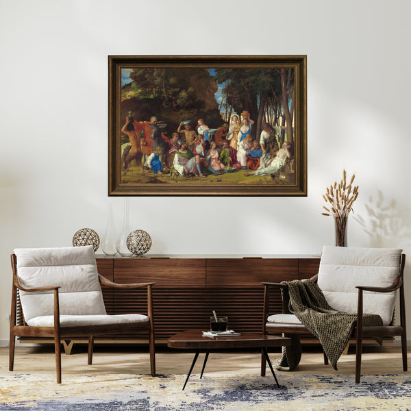Giovanni Bellini & Titian - Tanrıların Şöleni Fine Art Baskı