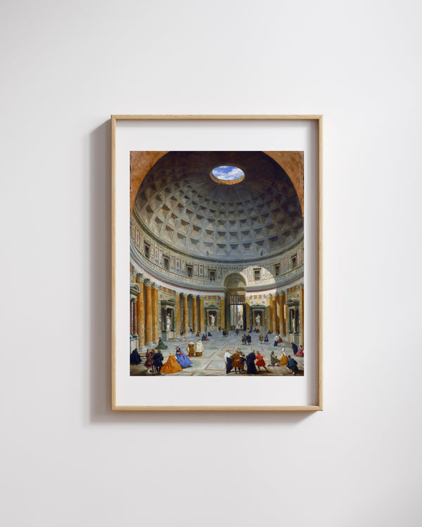 Giovanni Paolo Panini - Pantheon’un İç Mekânı - Roma Çerçeve