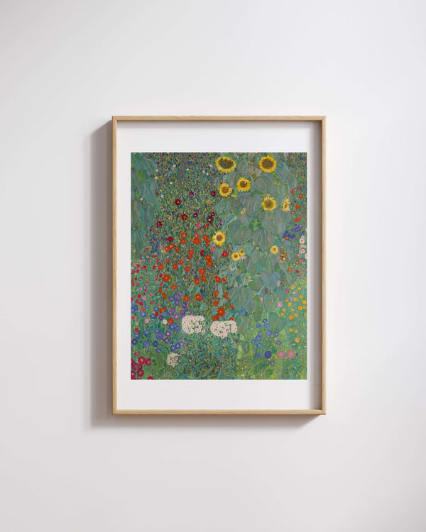 Gustav Klimt - Ayçiçekli Kır Evi Bahçesi