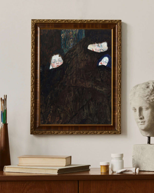 Gustav Klimt - Anne ve İki Çocuk Aile çerçeve