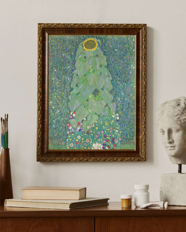 Gustav Klimt - Ayçiçeği çerçeve