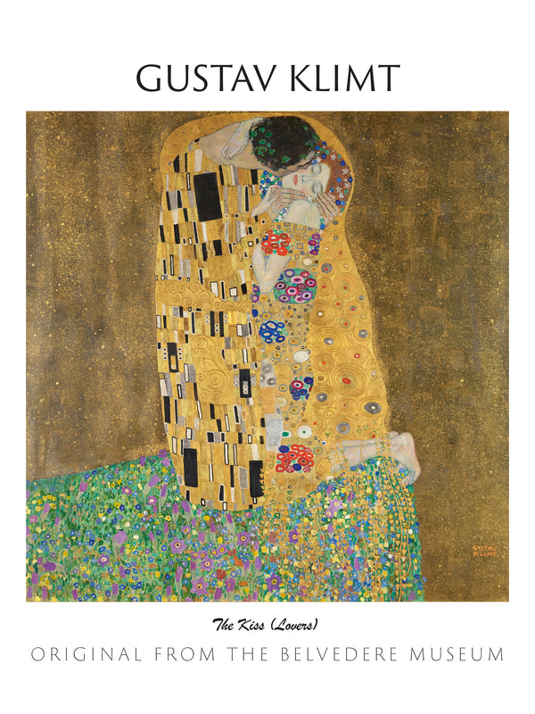 Gustav Klimt-Öpücük Aşıklar fine art baskı