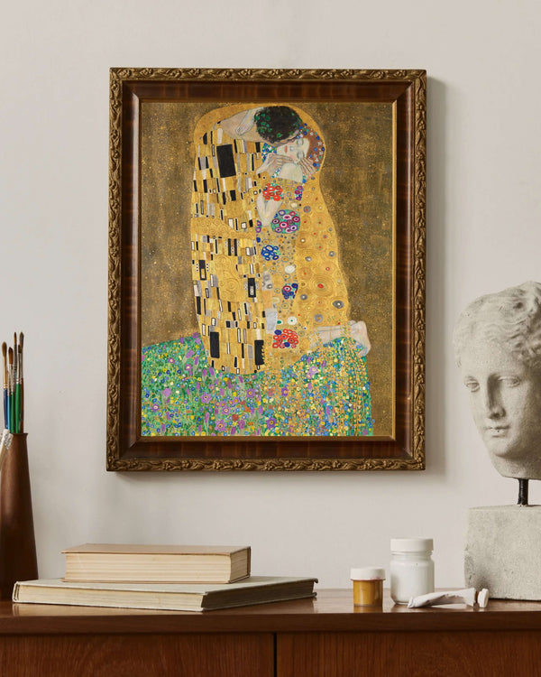 Gustav Klimt - Öpücük - Aşıklar çerçeve