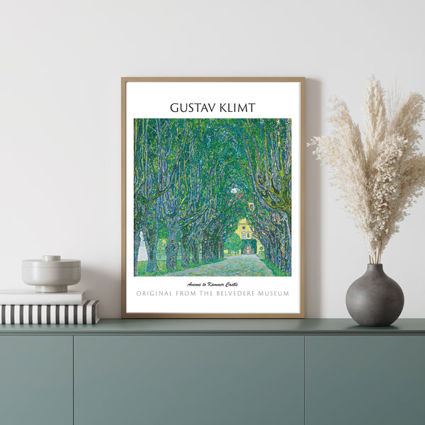 Gustav Klimt-Kammer Şatosu’na Giden Ağaçlı Yol çerçeve