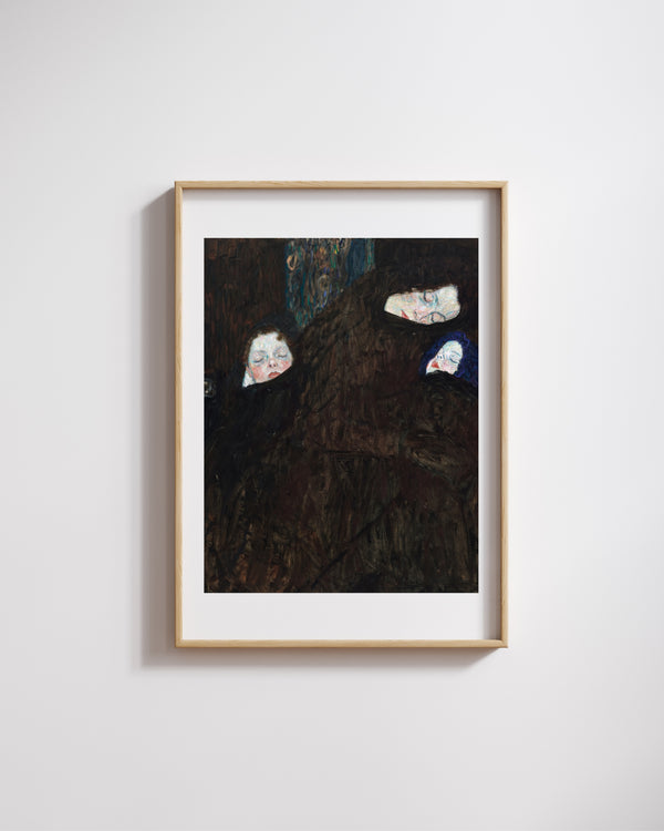 Gustav Klimt - Anne ve İki Çocuk Aile fine art baskı