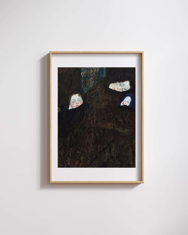 Gustav Klimt - Anne ve İki Çocuk Aile fine art baskı