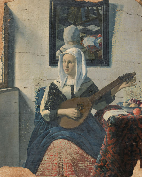 Han van Meegeren-Lute Çalan Kız tablo