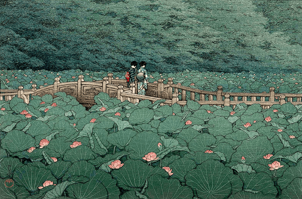Kawase Hasui - Shiba'daki Benten Tapınağı Göleti Fine Art Baskı